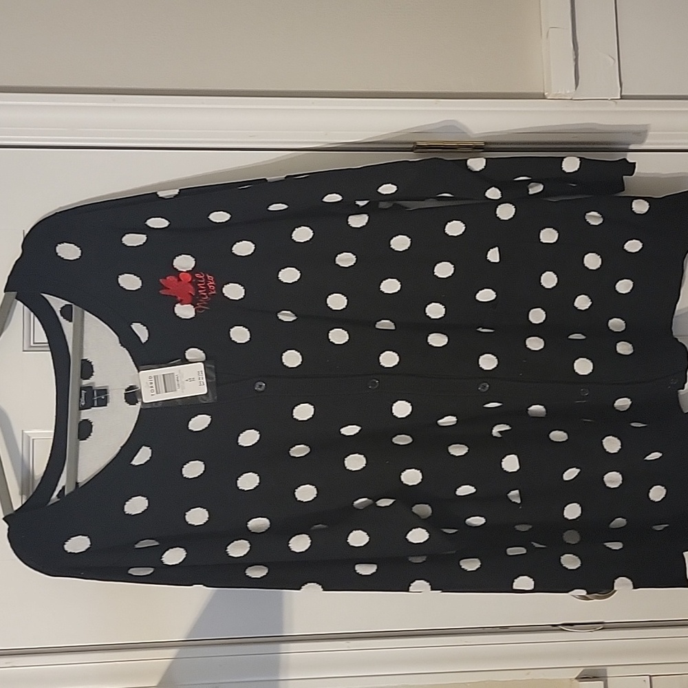 NWT Torrid Disney Minnie Mouse button-up polka dot cardigan plus size 4x.
